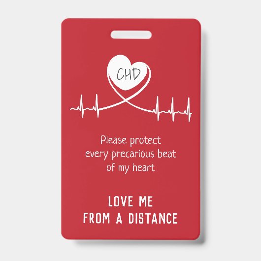 Badge d'alerte pour siège-auto bébé CHD (Avant)