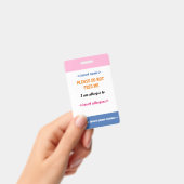 Badge d'allergie alimentaire (Manuel / portable)