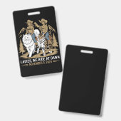 Badge Dames Nous Roulons À Dawn Kamala Harris Walz Chat  (Avant & arrière)