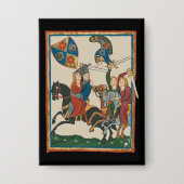 Badge Damsel In Distress, Art Médiéval Du XIVe Siècle (Recto)