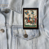 Badge Damsel In Distress, Art Médiéval Du XIVe Siècle (Insitu)