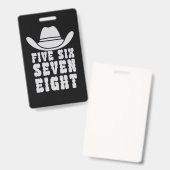 Badge Danceline Five Six Seven Eight (Avant & arrière)