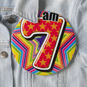 Badge d'anniversaire - J'ai 7 ans (En situation)