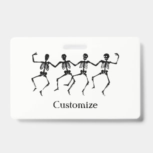 Badge Danse de squelettes Halloween
