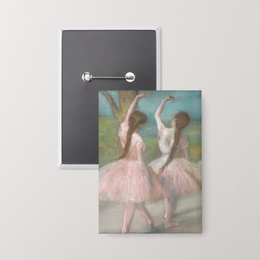 Badge Danseurs en Pink Edgar Degas (Recto/Verso)