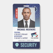 Badge Dark Blue Cyber Security Shield Employee ID (Avant)