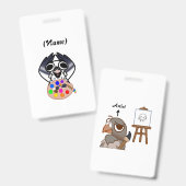 Badge d'artiste Pigeon Personnel (Avant & arrière)