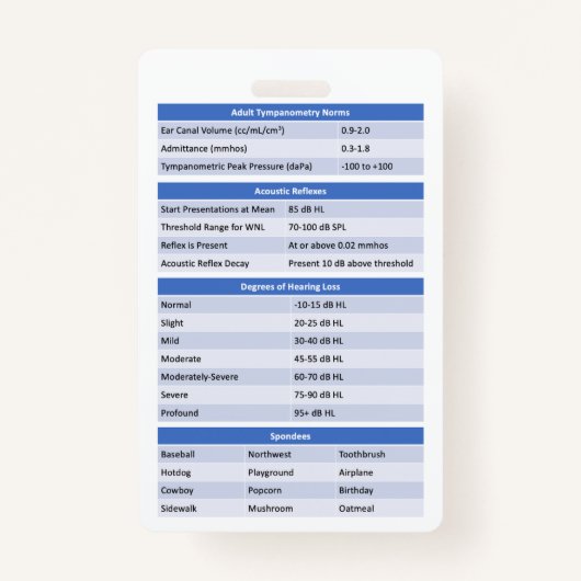 Badge d'audiologie Buddy/Badge de référence (Devant)