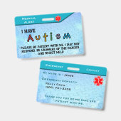 Badge d'autisme (Avant & arrière)