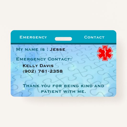 Badge d'autisme (Dos)