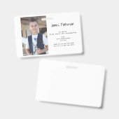 Badge d'avertissement d'alerte d'allergie pour enf (Avant & arrière)