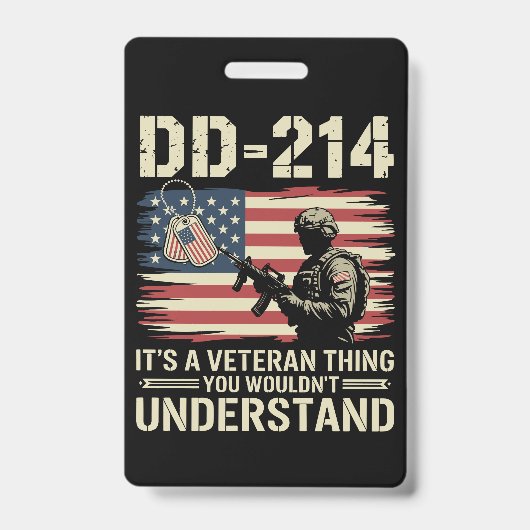 Badge DD-214 C'est une chose de vétéran que vous ne comp (Avant)