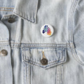 Badge de 1,25 po - Rainbow Zebra (En situation)