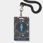 Badge de badge de salle de bain garçon crayons de  (Avant avec lanière)