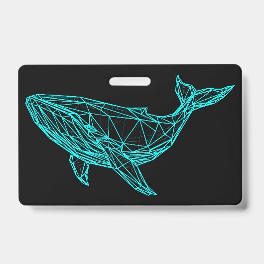 Badge de baleine géométrique futuriste (Avant)