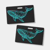 Badge de baleine géométrique futuriste (Avant & arrière)
