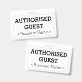 Badge de base "AUTORISÉ GUEST" (Front & Back)