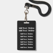 Badge de basketball VIP (Dos avec cordon)