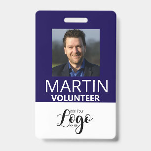 Badge de bénévole Étiquette de nom personnalisée