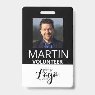 Badge de bénévole Étiquette de nom personnalisée