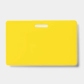 Badge de bénévole jaune avec nom personnalisé (Arrière)