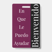 Badge de bienvenue (Arrière)