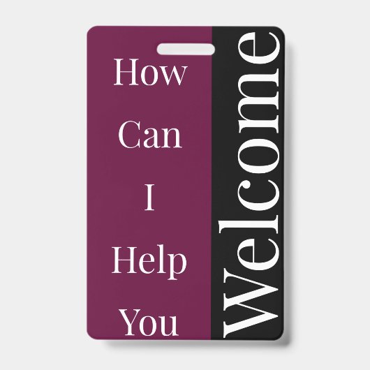 Badge de bienvenue (Avant)