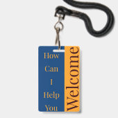 Badge de bienvenue (Avant avec lanière)