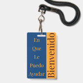 Badge de bienvenue (Arrière avec lanière)