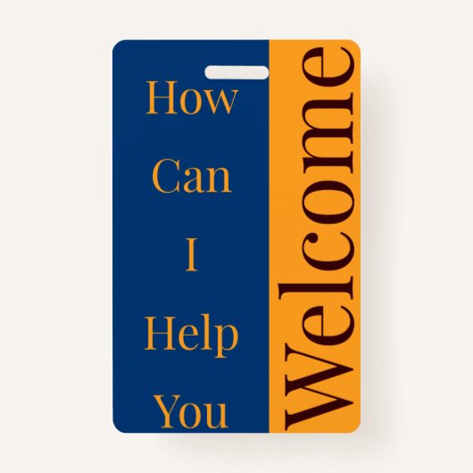 Badge de bienvenue (Devant)