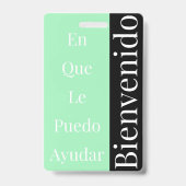 Badge de bienvenue (Arrière)