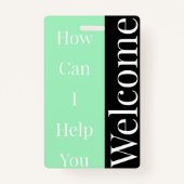 Badge de bienvenue (Devant)