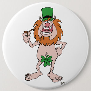 badge de bouton St Patrick Leprechaun
