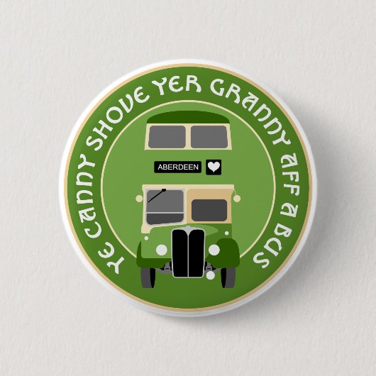 Badge de bus vintage Aberdeen à deux étages (Devant)