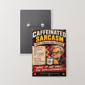 badge de café sarcasme (Recto/Verso)