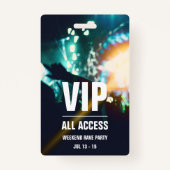 Badge de carte de concert d'accès VIP personnalisé (Dos)