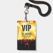 Badge de carte de concert d'accès VIP personnalisé (Back with Lanyard)