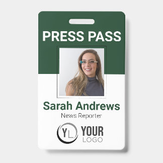 Badge de carte de presse photo