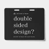 Badge de carte d'identité 4x5 | Badges de nom à co (Arrière)