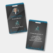 Badge de carte d'identité de l'employé avec photo (Avant & arrière)