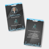 Badge de carte d'identité d'employé d'agent immobi (Avant & arrière)