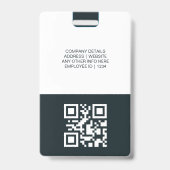 Badge de carte d'identité d'employé personnalisabl (Arrière)
