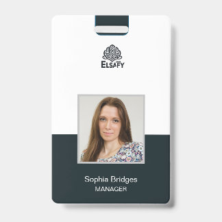 Badge de carte d'identité d'employé personnalisabl