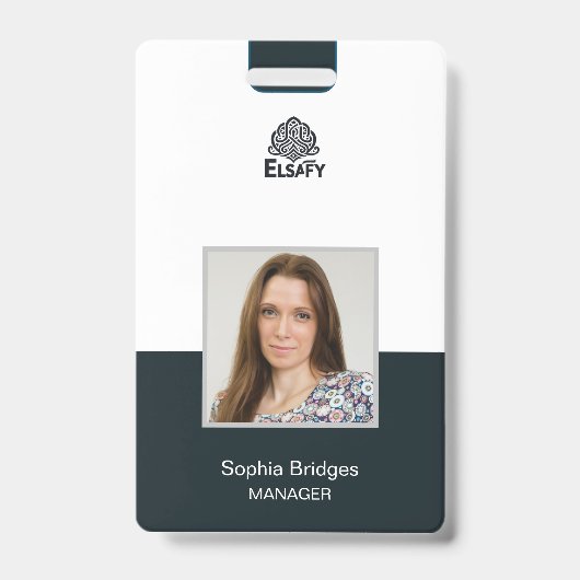 Badge de carte d'identité d'employé personnalisabl (Avant)