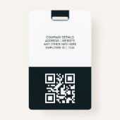 Badge de carte d'identité d'employé personnalisabl (Dos)