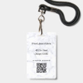 Badge de carte d'identité d'enseignant (Arrière avec lanière)