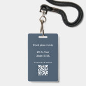 Badge de carte d'identité d'enseignant (Arrière avec lanière)
