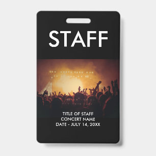 Badge de carte d'identité du personnel avec laisse