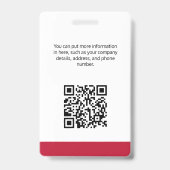 Badge de carte d'identité Keller Williams (Arrière)