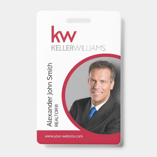Badge de carte d'identité Keller Williams (Avant)